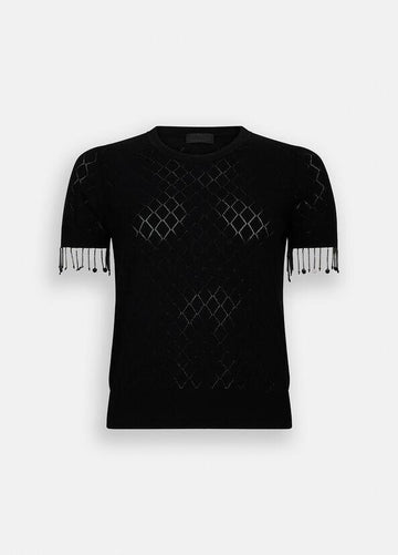 t-shirt con applicazioni maniche CF5005MS18F 22222 LIU JO BLACK 