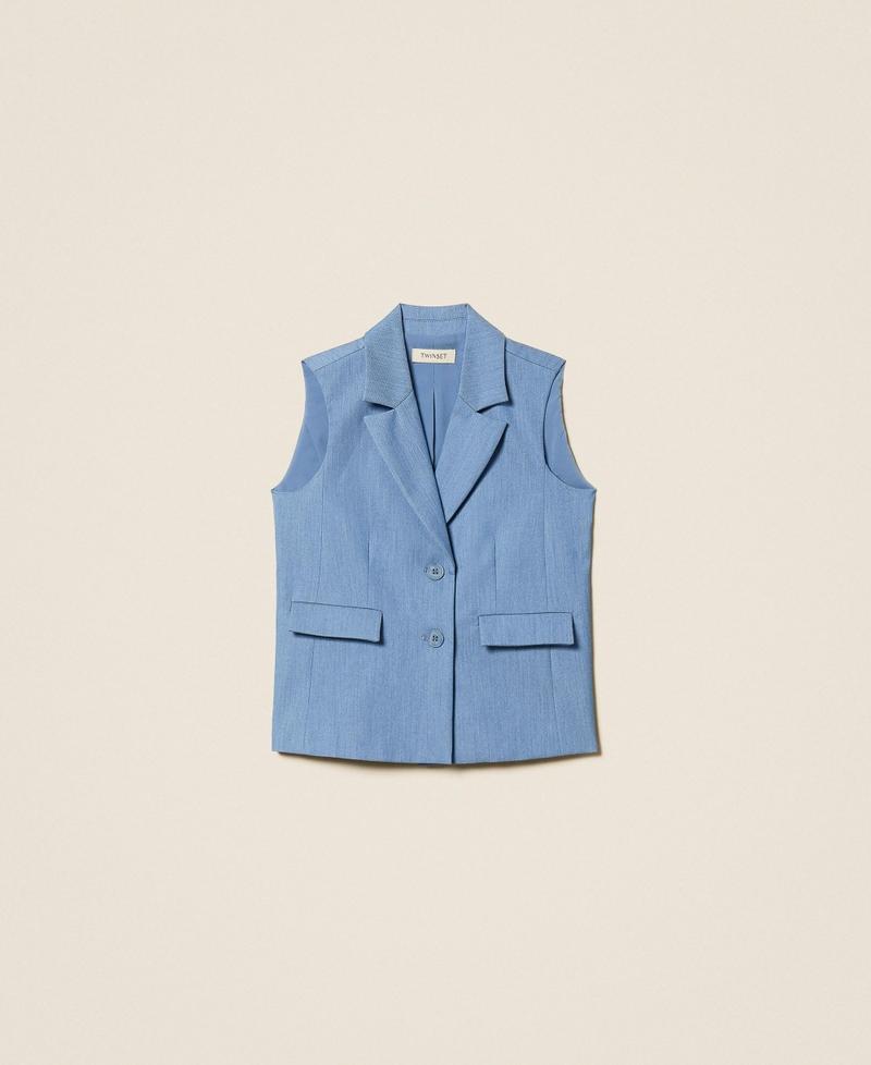 gilet monopetto fil a fil 261GJ2Q10 04614 TWINSET GIRL 