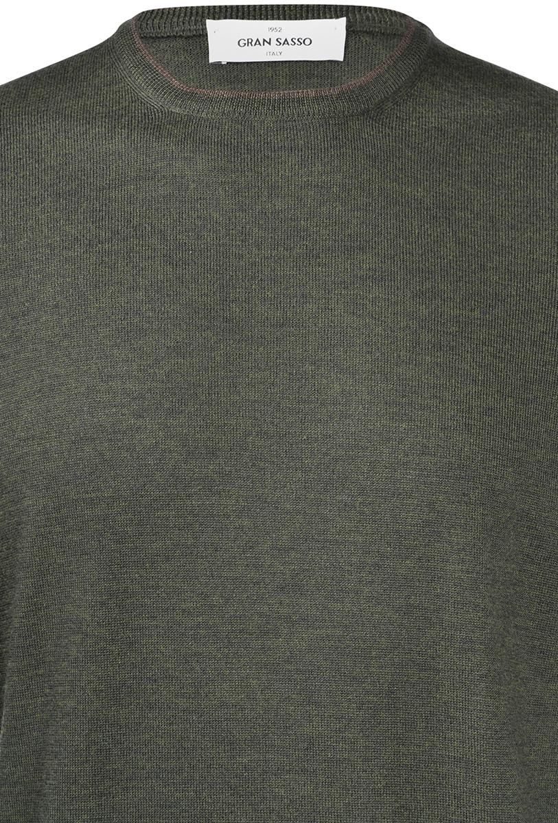 maglia girocollo con toppe alcantara 55183 14264 499 GRAN SASSO 