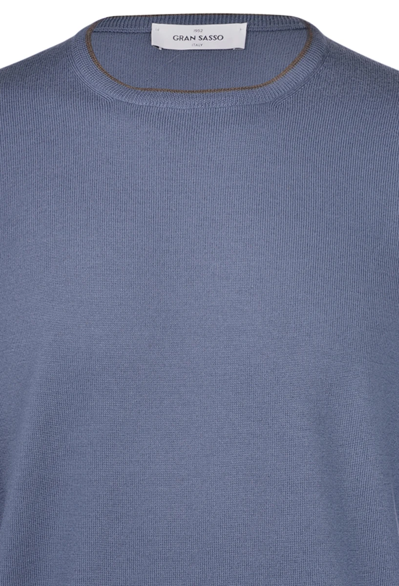 maglia con toppe alcantara 55183 14264 587 GRAN SASSO 