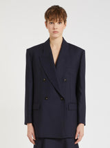 MARella Blazer doppiopetto in lana Blu
