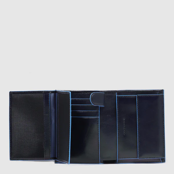 portafoglio verticale in pelle PU1740B2R BLU2 PIQUADRO 