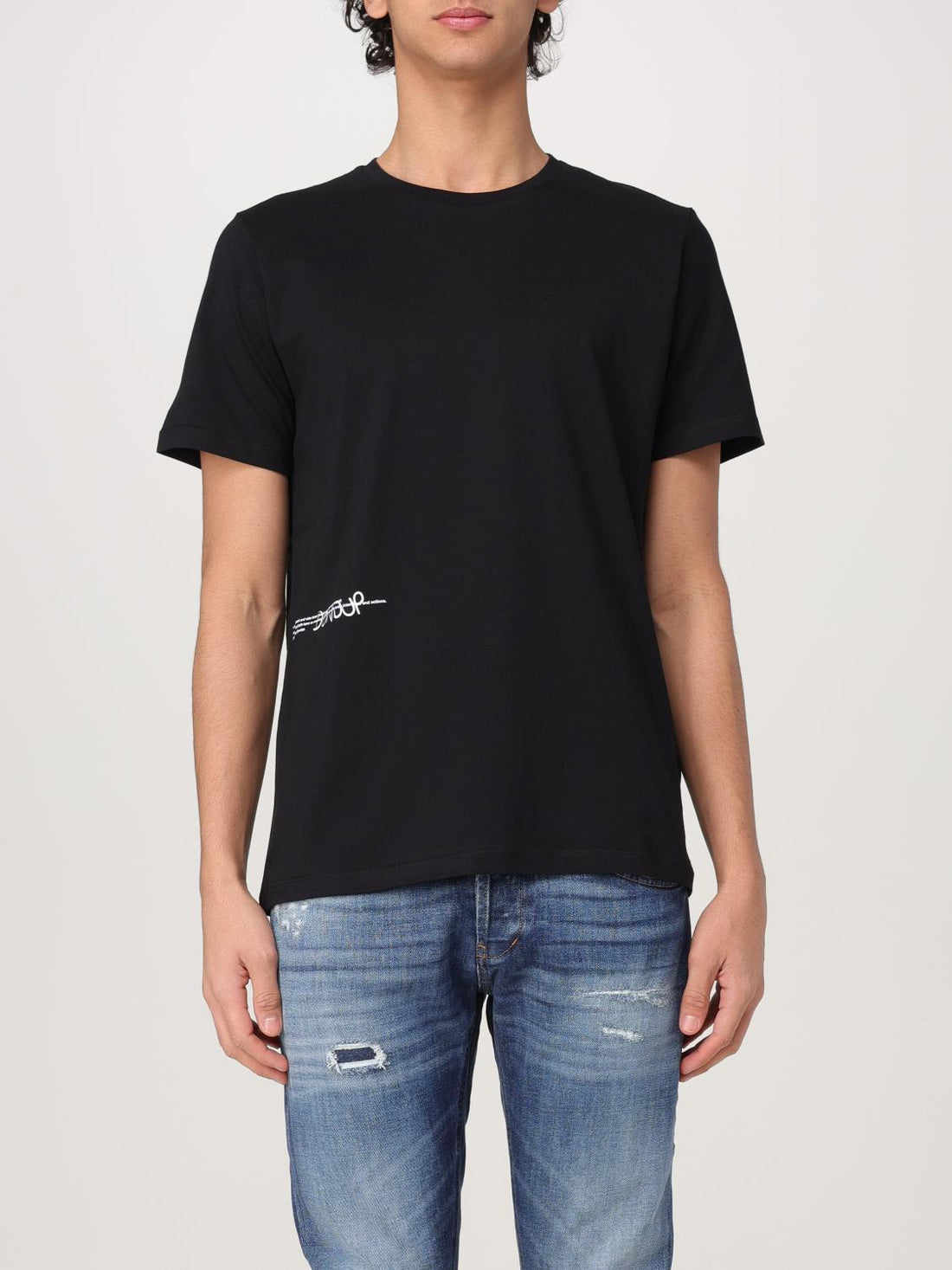 t-shirt con logo al fondo US198JF0309UIU2 890 DONDUP 