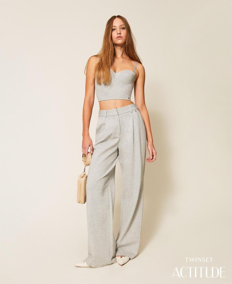 pantalone a palazzo con tasche 261AP2145 12837 TWINSET ACTITUDE 