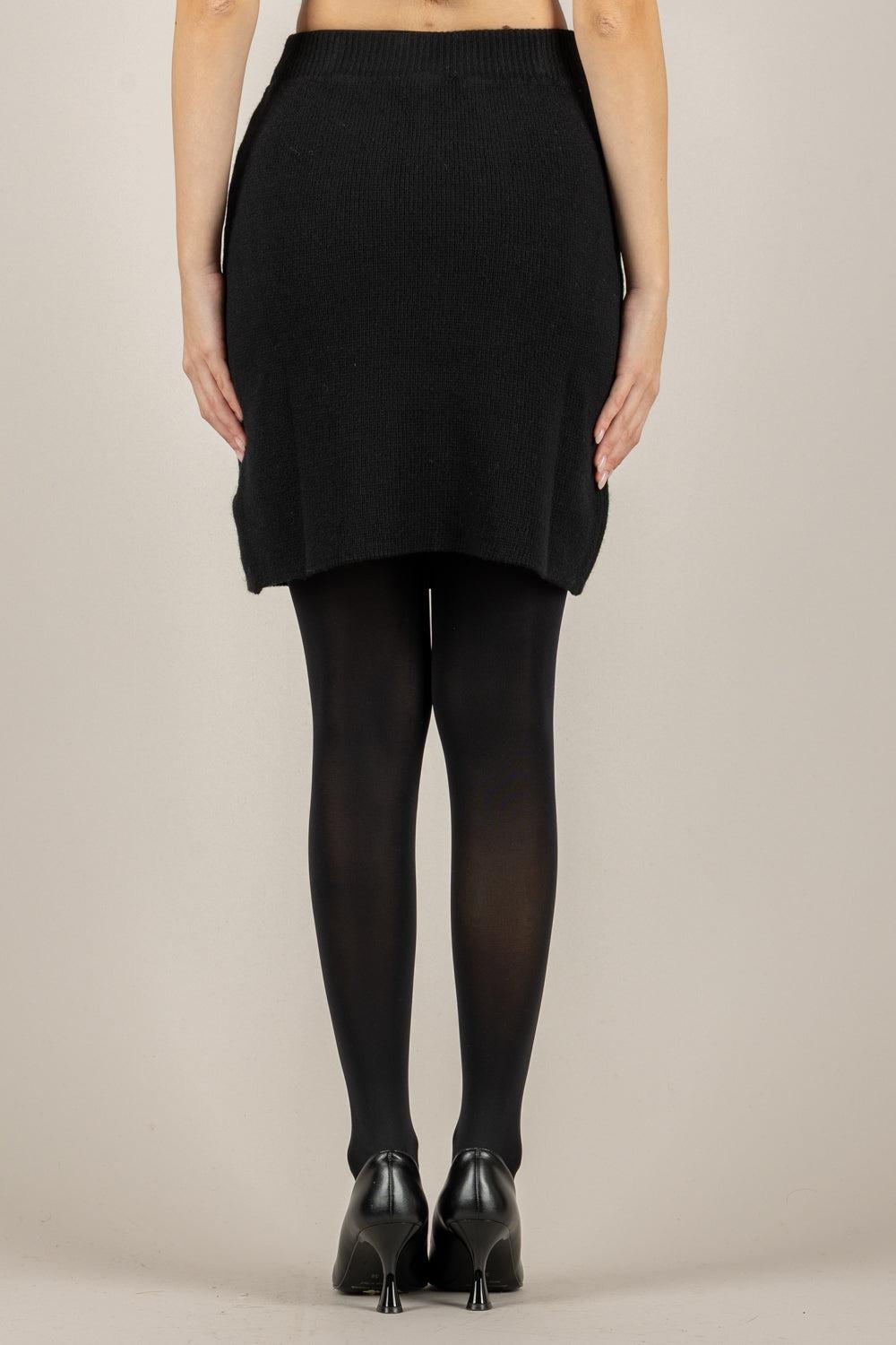 gonna in maglia 77319F NERO VICOLO 
