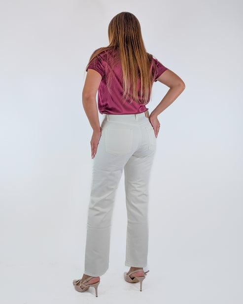 pantalone zoe con gioielli DF5056 BURRO VICOLO 