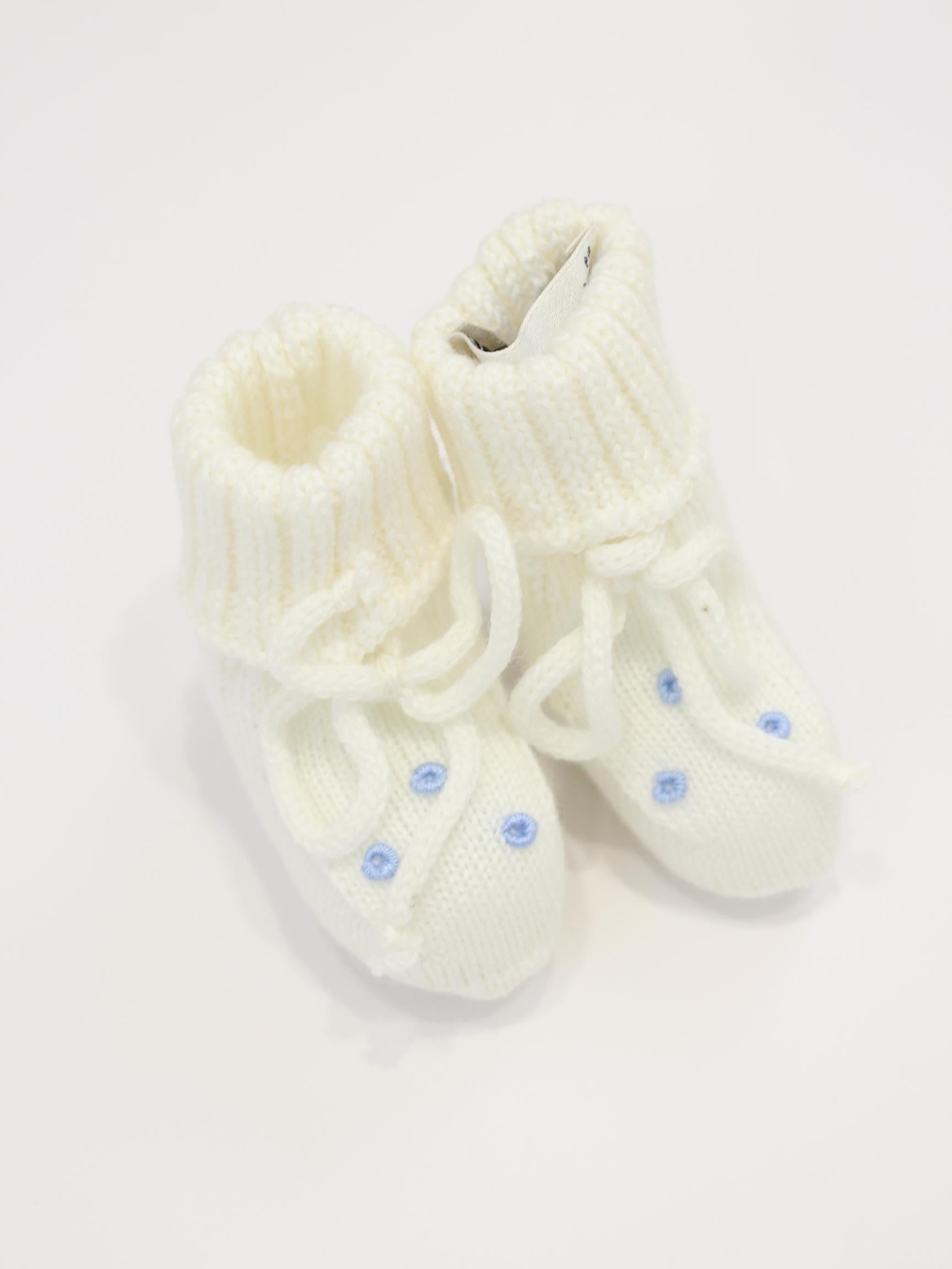 scarpina in lana con fiocco 30 SCARPINA UNI PICCOLA GIUGGIOLA 