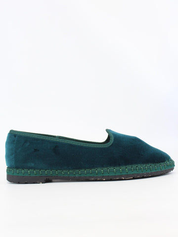 sandalo basso in velluto BERNARDA PETROL FLABELUS 