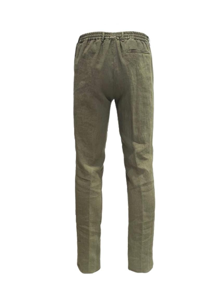 pantalone lino spiaggia SPIAGGIADG0270 VERDEA BERWICH 