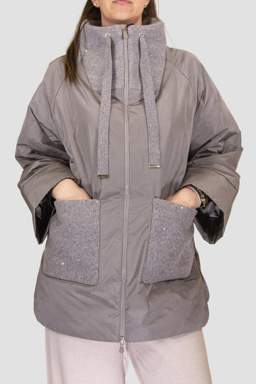 piumino collo alto con coulisse 78271 68671 070 GRAN SASSO 