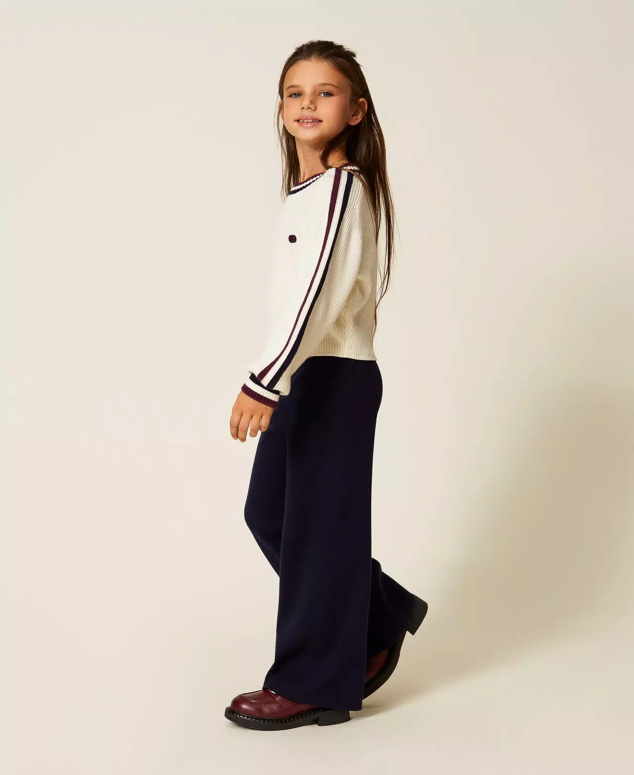 pantalone con bande bicolor 252GJ3031 11956 TWINSET GIRL 