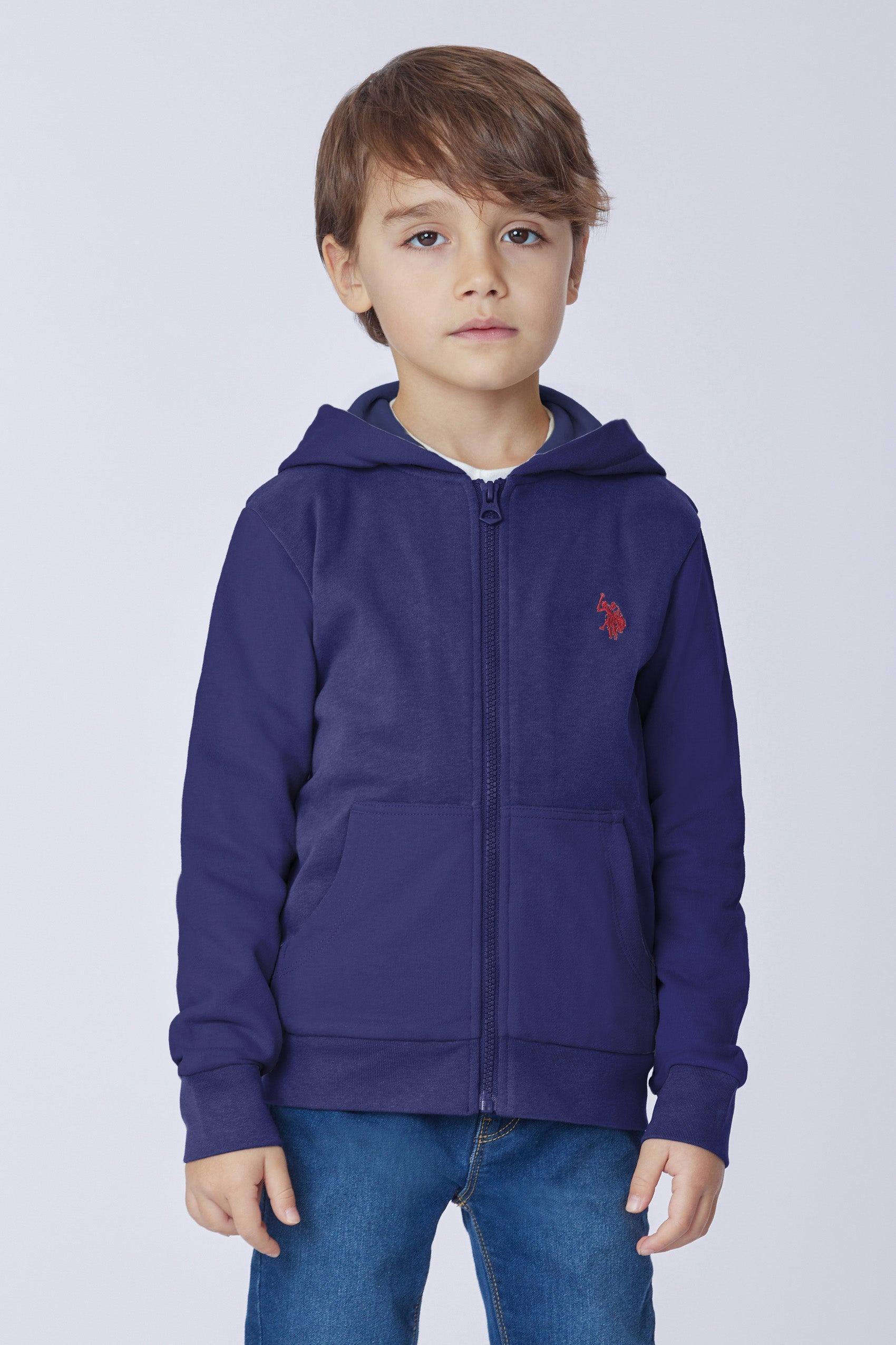 Felpa con cappuccio con chiusura US42562001 179 U.S. POLO ASSN. 