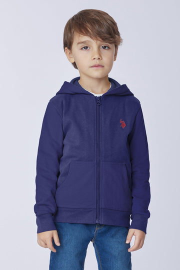 Felpa con cappuccio con chiusura US42562001 179 U.S. POLO ASSN. 