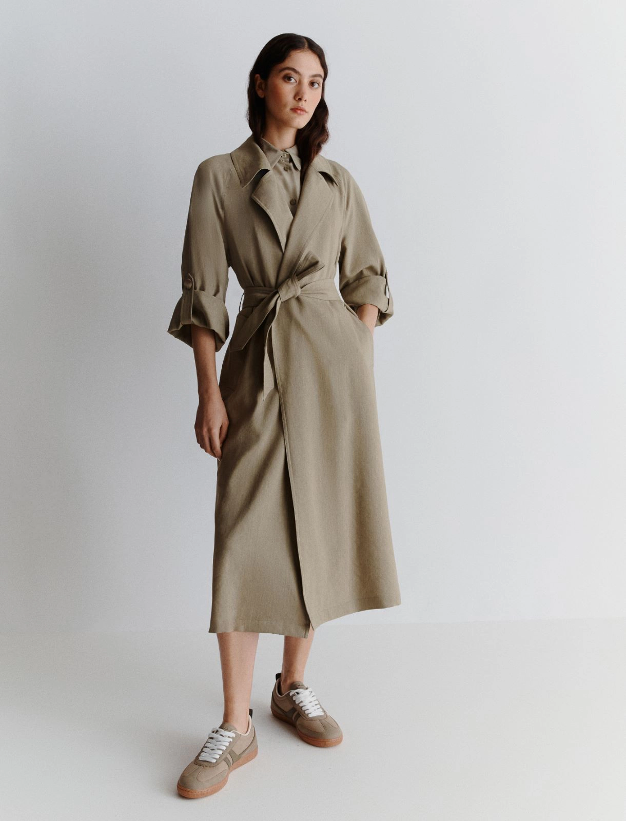 spolverino in lino stretch SNODO 004 MARella 