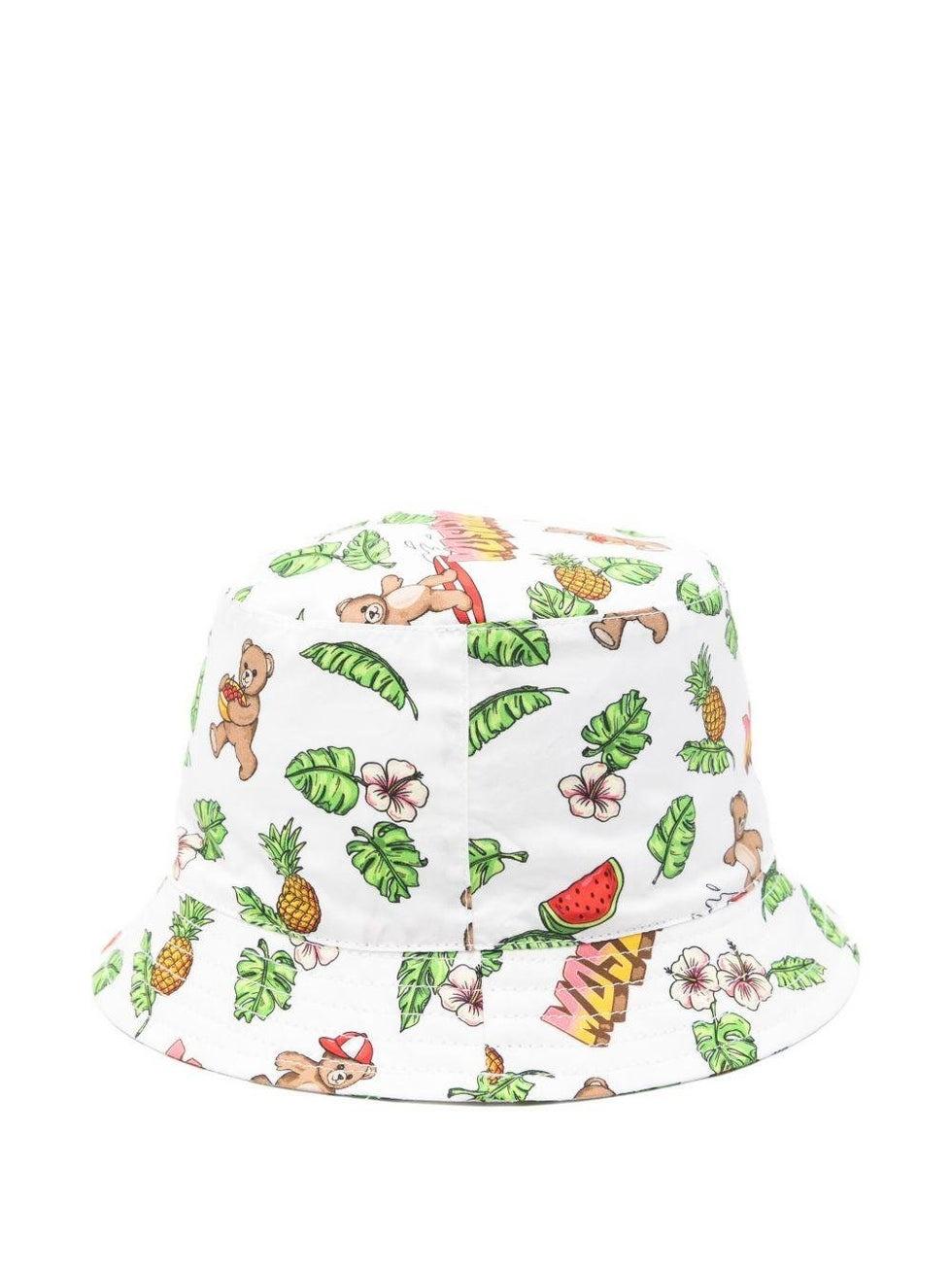 cappello bucket neonato MUX05S LLB64 83657 MOSCHINO KIDS 