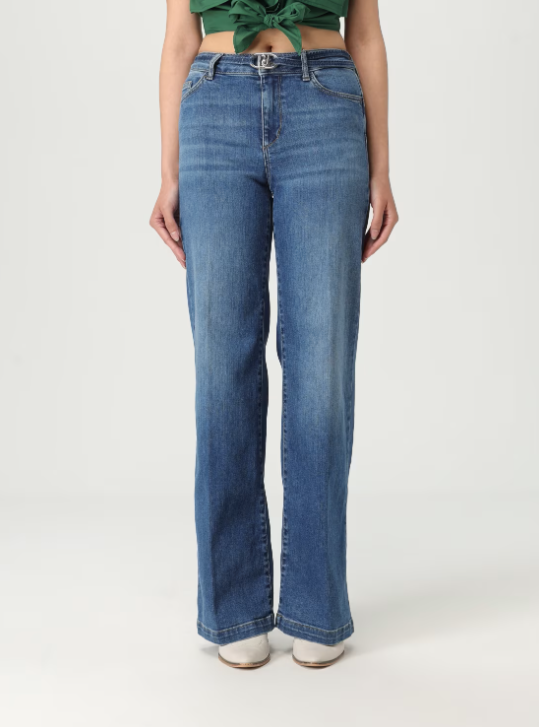 jeans con dettaglio in vita UA5279D4988 7L899 liU JO 