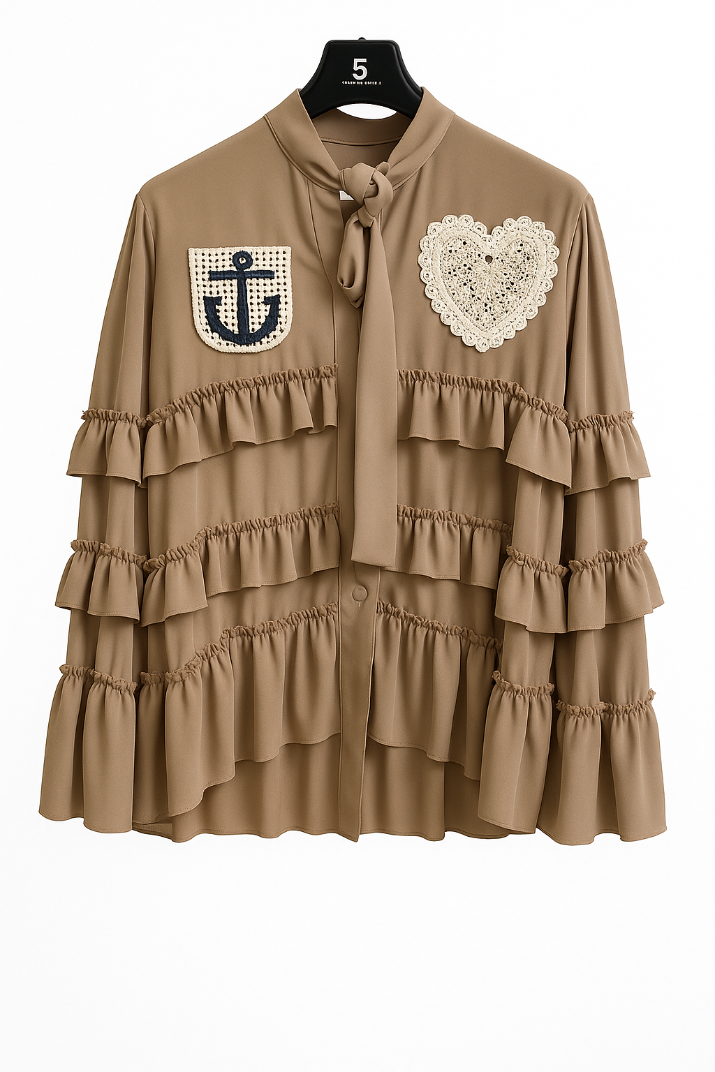 camicia con applicazioni 14005 BEIGE 5 PROGRESS 