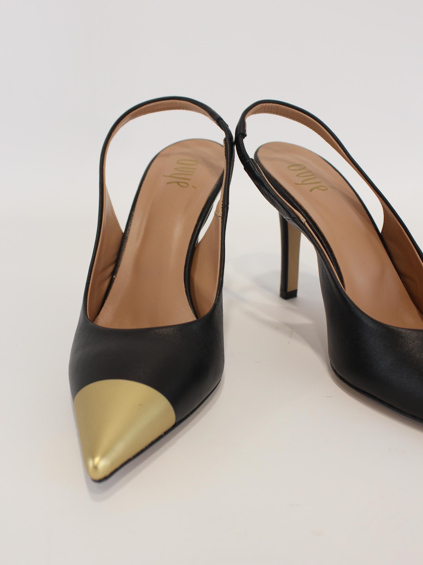 Decollette in pelle ACL956NNAPP NERO OVYE' 