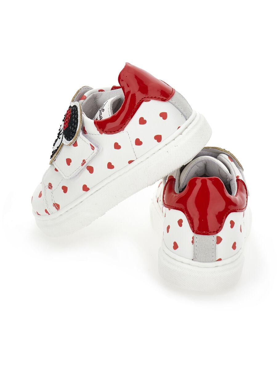 sneakers minnie con cuori e strass 83F010 6719 0143 MONNALISA 
