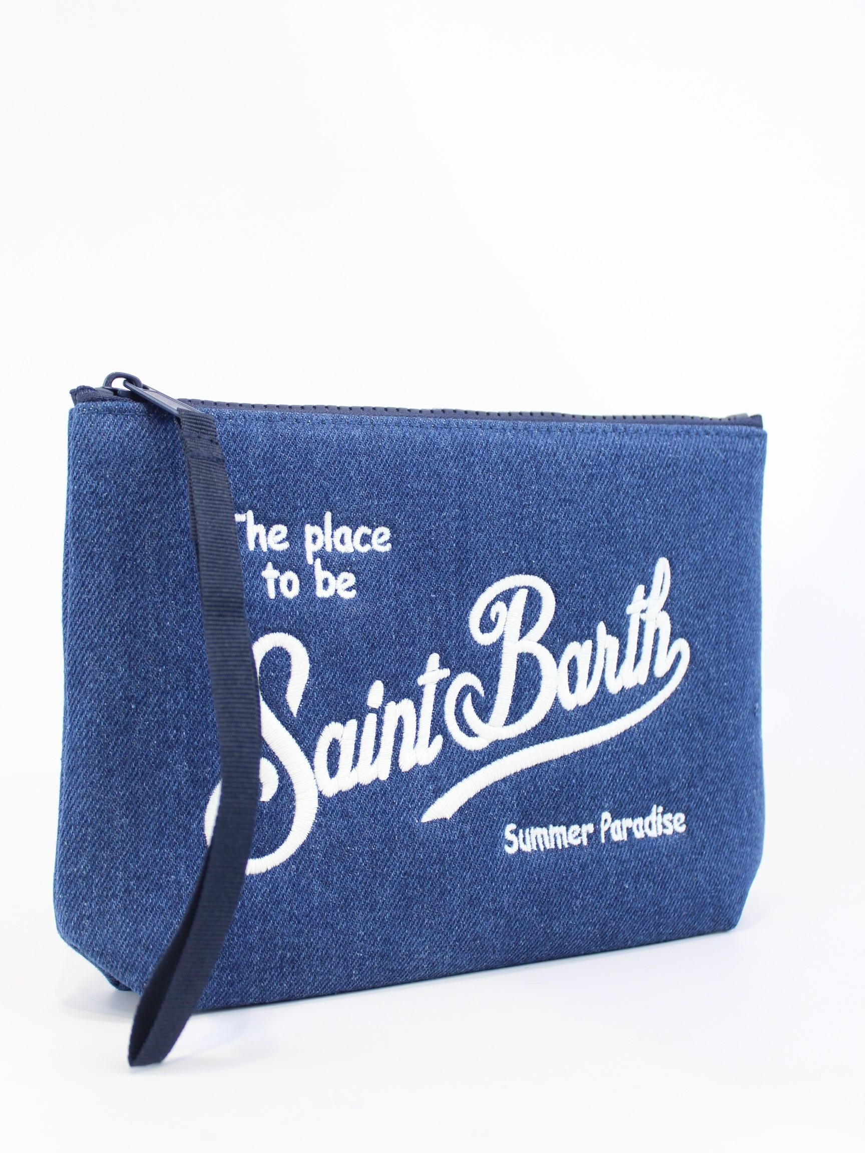 pochette aline denim ALINE DENIM EMB 00436 MC2 SAINT BARTH 