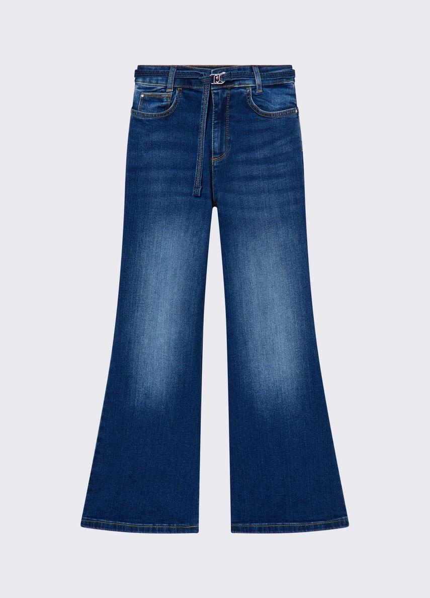 jeans flare con cintura GA6079D5051 78899 LIU JO JUNIOR 