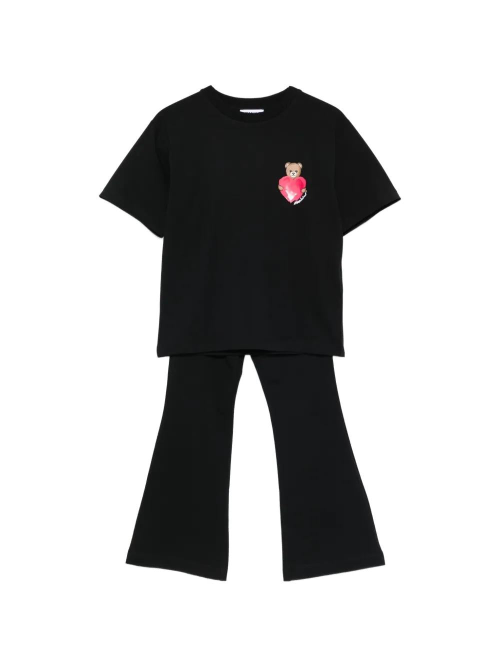 tuta con pantalone e maglietta HDG01P LBA00 60100 MOSCHINO KIDS 