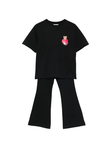 tuta con pantalone e maglietta HDG01P LBA00 60100 MOSCHINO KIDS 