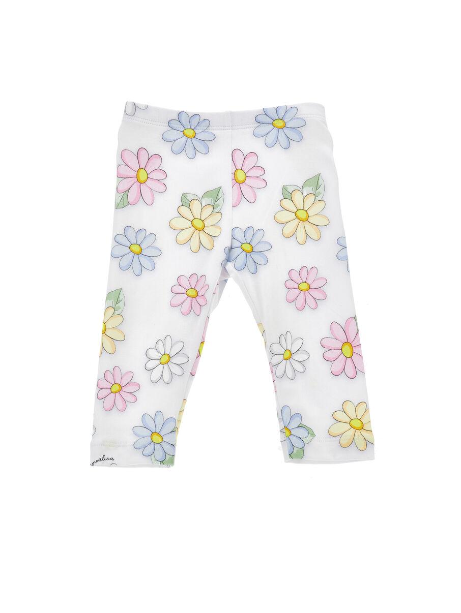 leggins con margherite 31E408 5662 0099 MONNALISA 