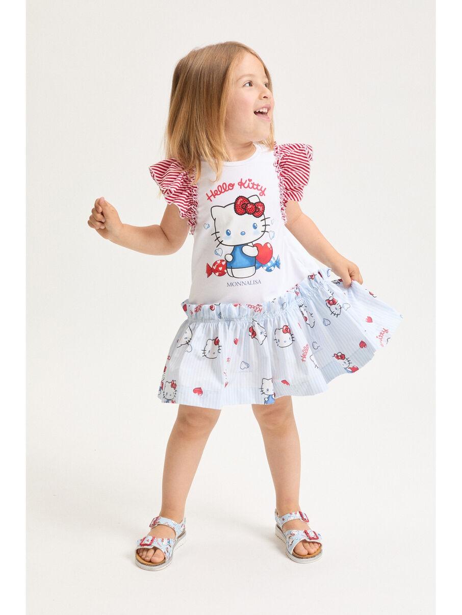 vestito hello kitty con volants 11G917 7201 0099 MONNALISA 