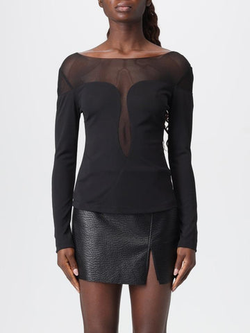 top in tulle H.M3091.4461 NERO HANITA 