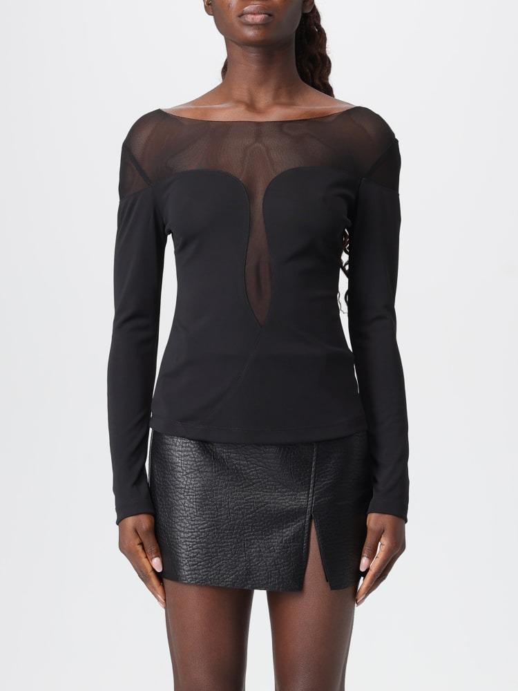 top in tulle H.M3091.4461 NERO HANITA 