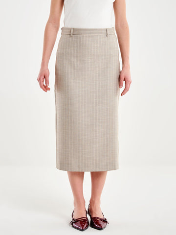 gonna longuetta gessata TAB 0252 BEIGE VICOLO 