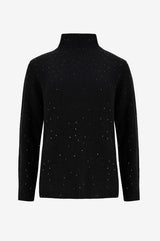 MARINA RINALDI maglione in lana con strass Nero