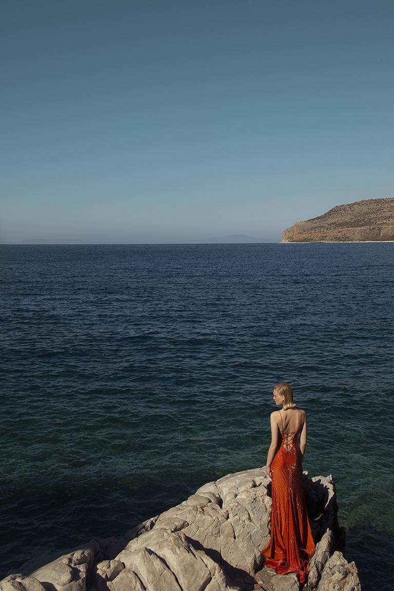 abito elegante allure A4208 RUST ALLURE 