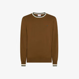 SUN68 maglione con contrasti Cammello