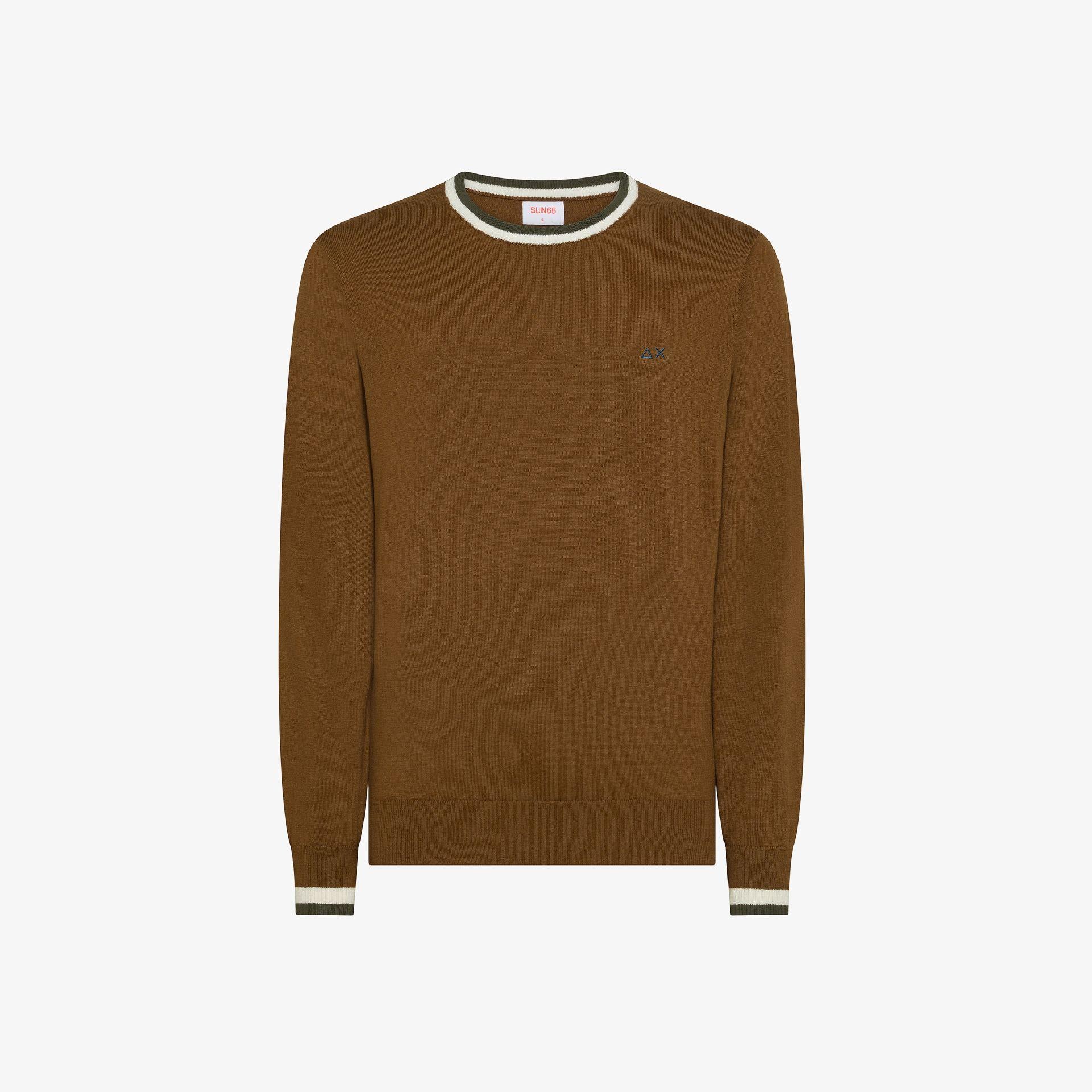 maglione con contrasti K45145 93 SUN68 