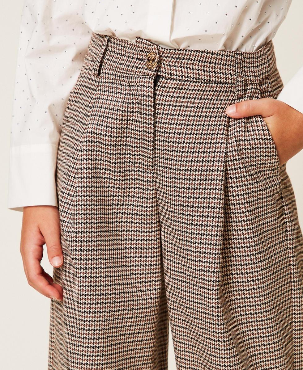 pantalone in pied de poule 252GJ2104 12717 TWINSET GIRL 