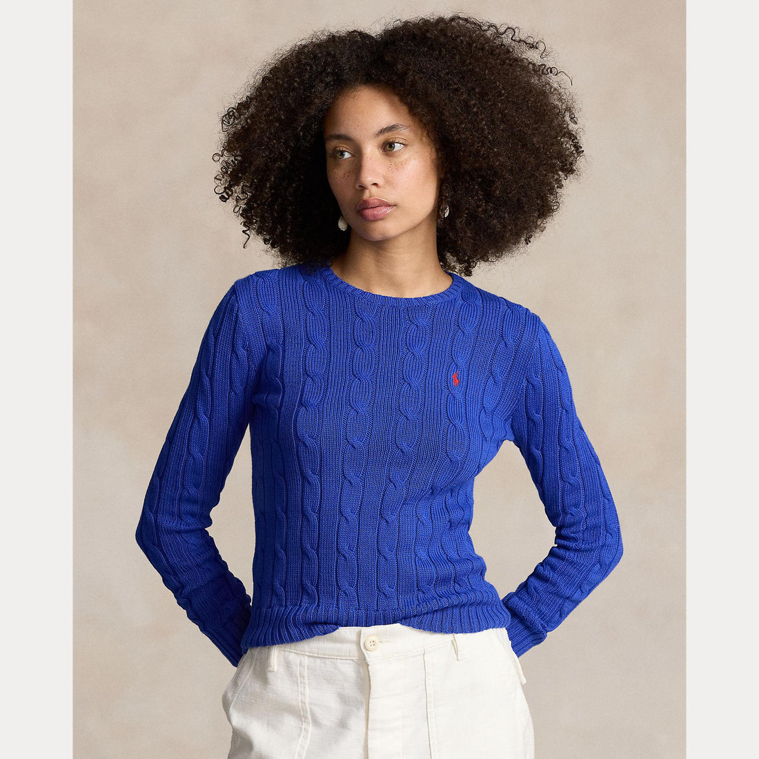 maglioncino a trecce con cavallino 211-891640 006 RALPH LAUREN POLO 