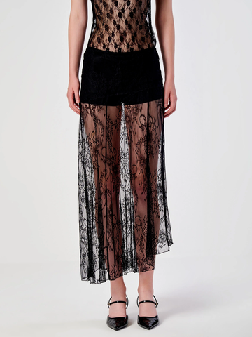 gonna asimmetrica TS0338 NERO VICOLO 