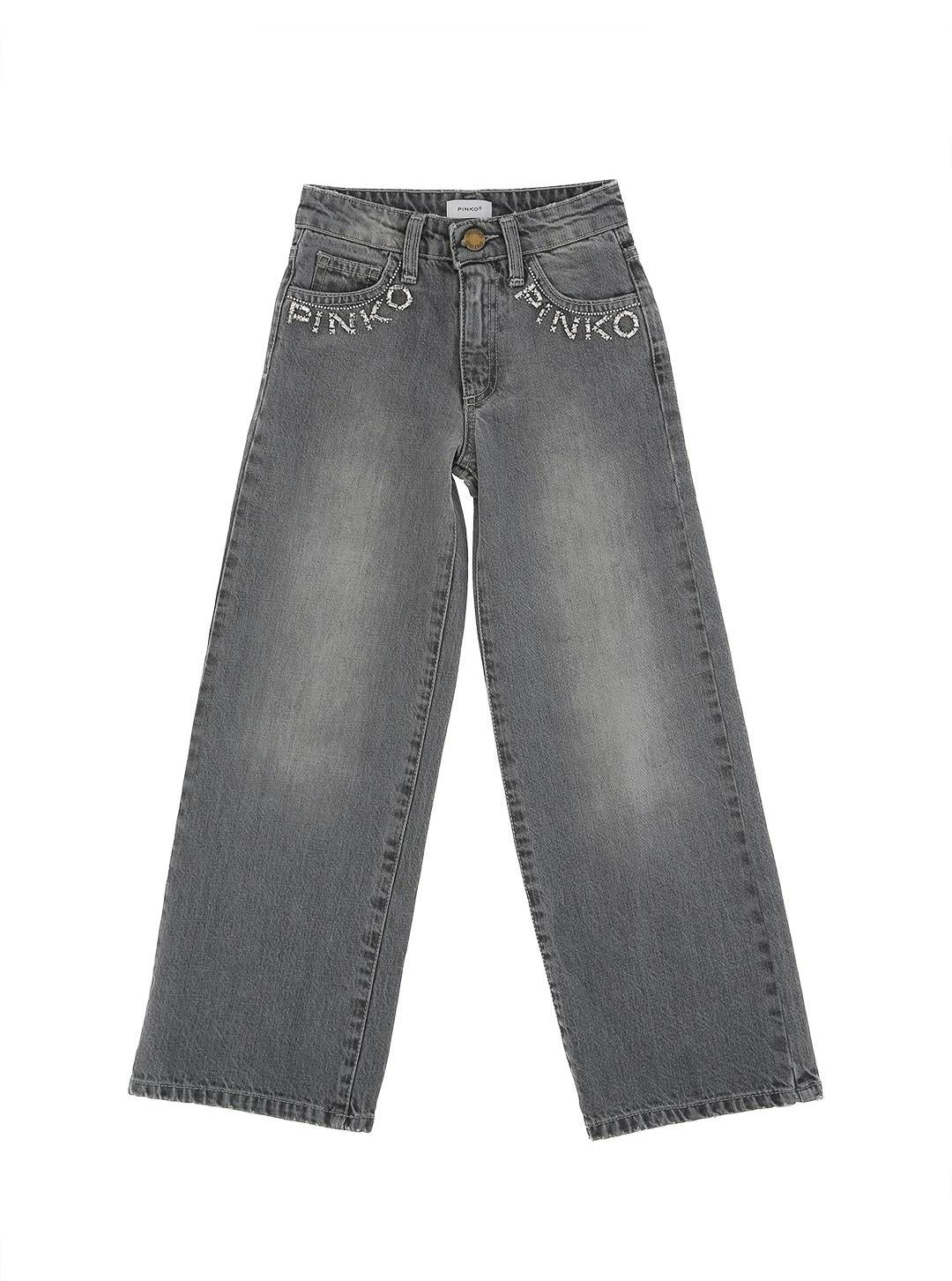 jeans straight con logo pietre KFPA056 DF032 5033 PINKO 