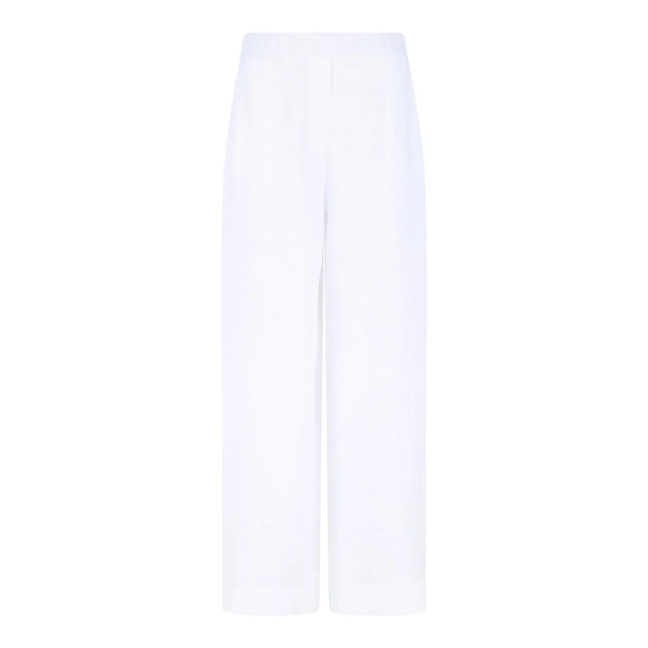 pantalone a vita alta in lino 76248 50000 001 GRAN SASSO 