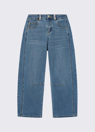 Jeans balloon con ricamo gioiello GA6176D4680 79051 LIU JO JUNIOR 
