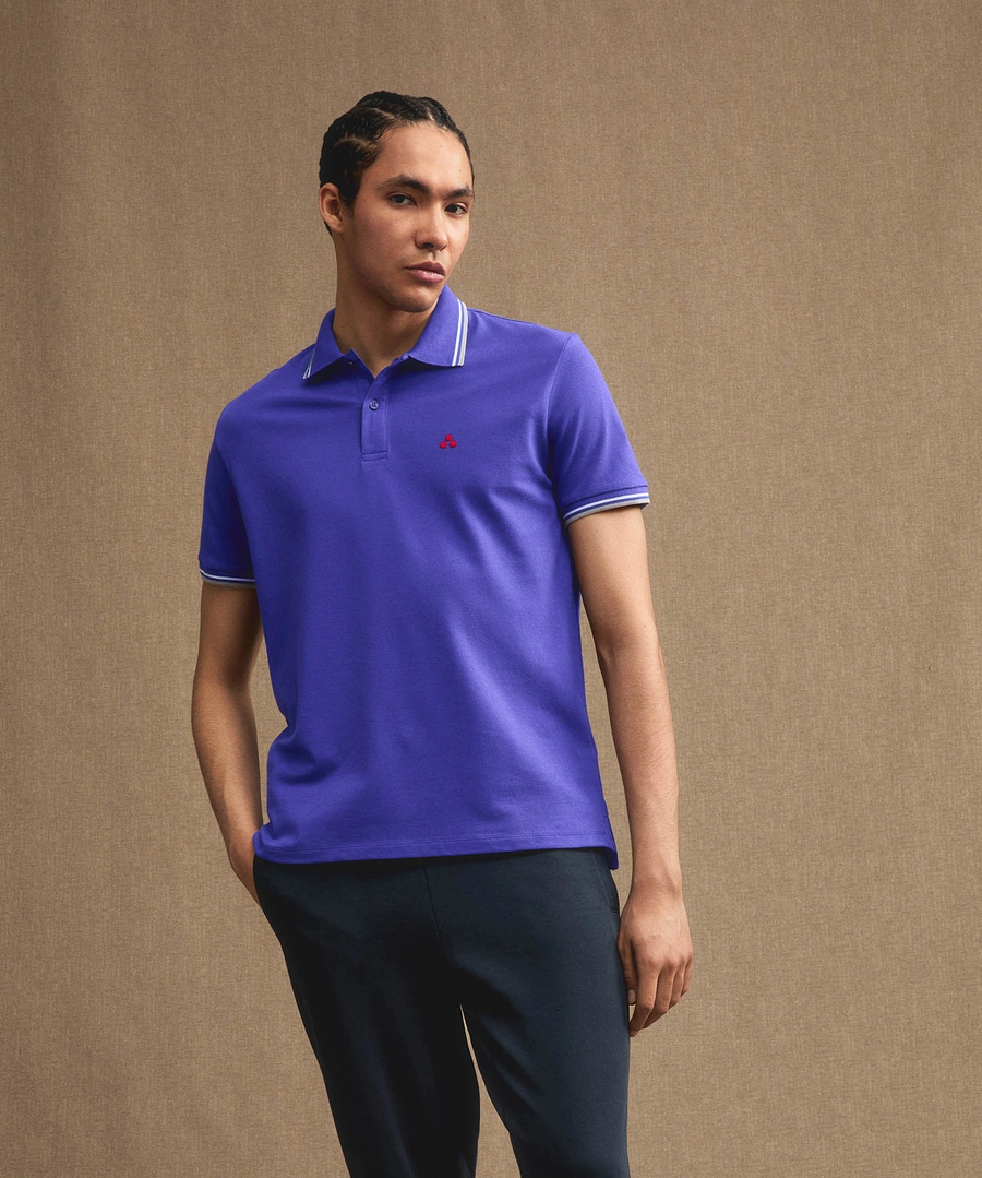 polo con contrasto al collo NEW MEDINILLA STR 255 PeUTEREY 