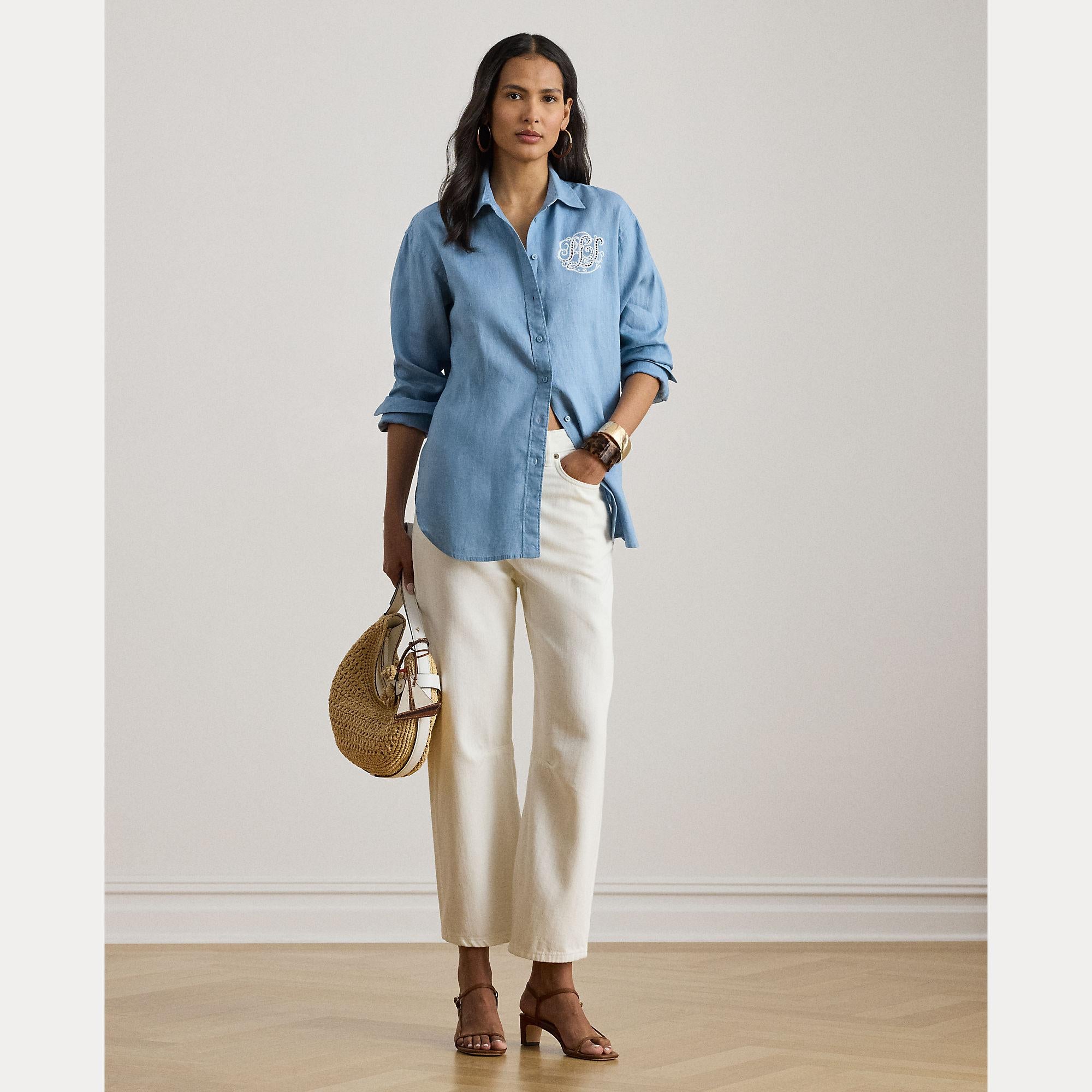 camicia relaxed fit in lino 200-P08913 001 LAUREN RALPH LAUREN 