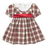 COCCODE' Abito in tartan con cinta Tartan/panna rosso