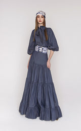 GIADACURTI gonna effetto denim Blu