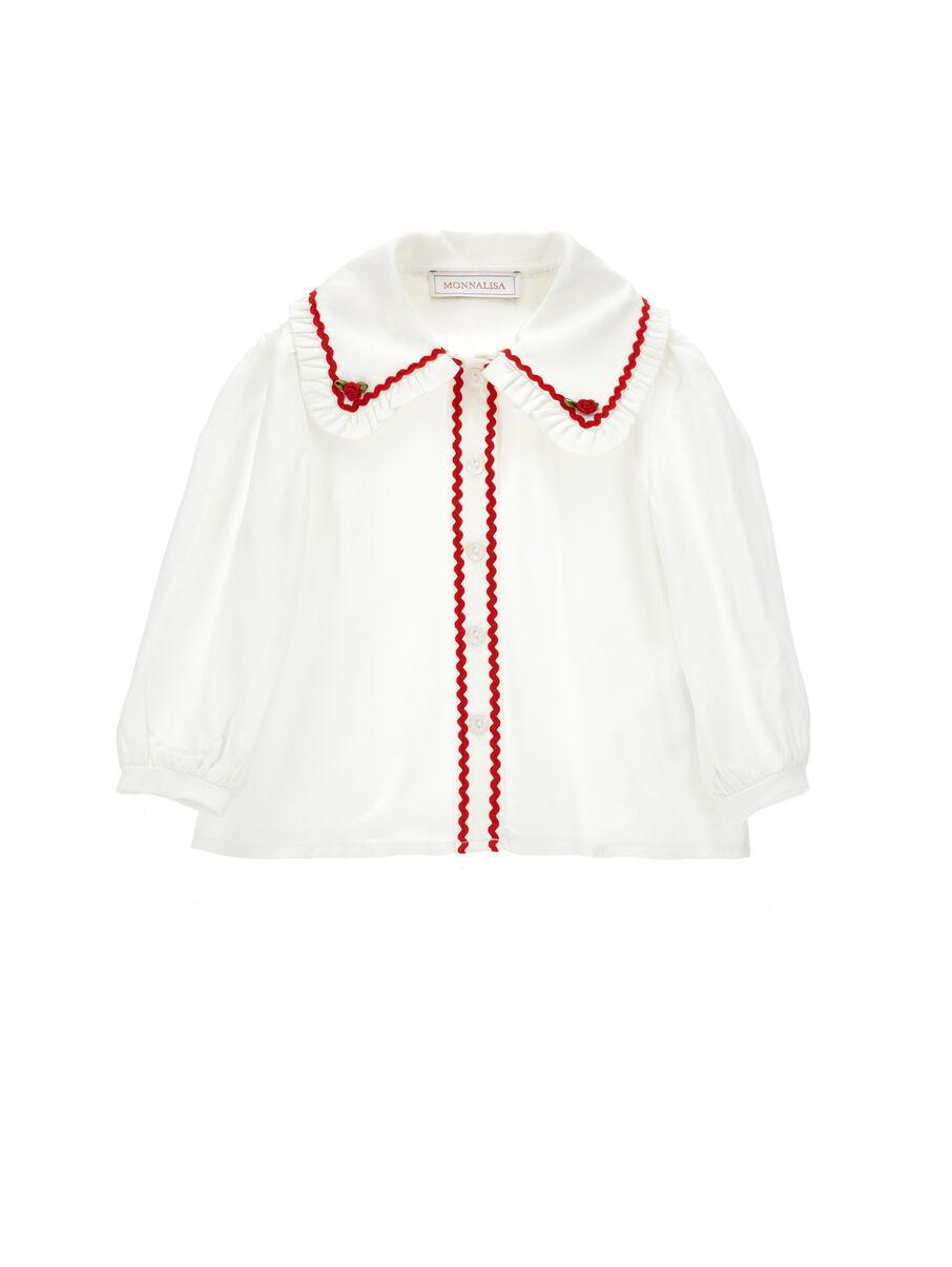 camicia con colletto ricamato 31F301 6103 0143 MONNALISA 