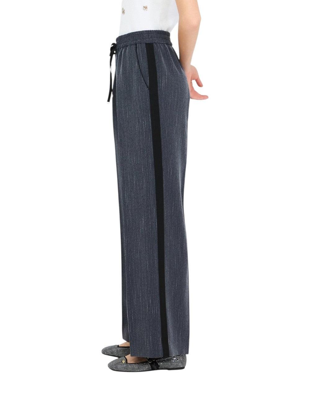 pantalone gessato CF5339T054A C3781 LIU JO BLACK 