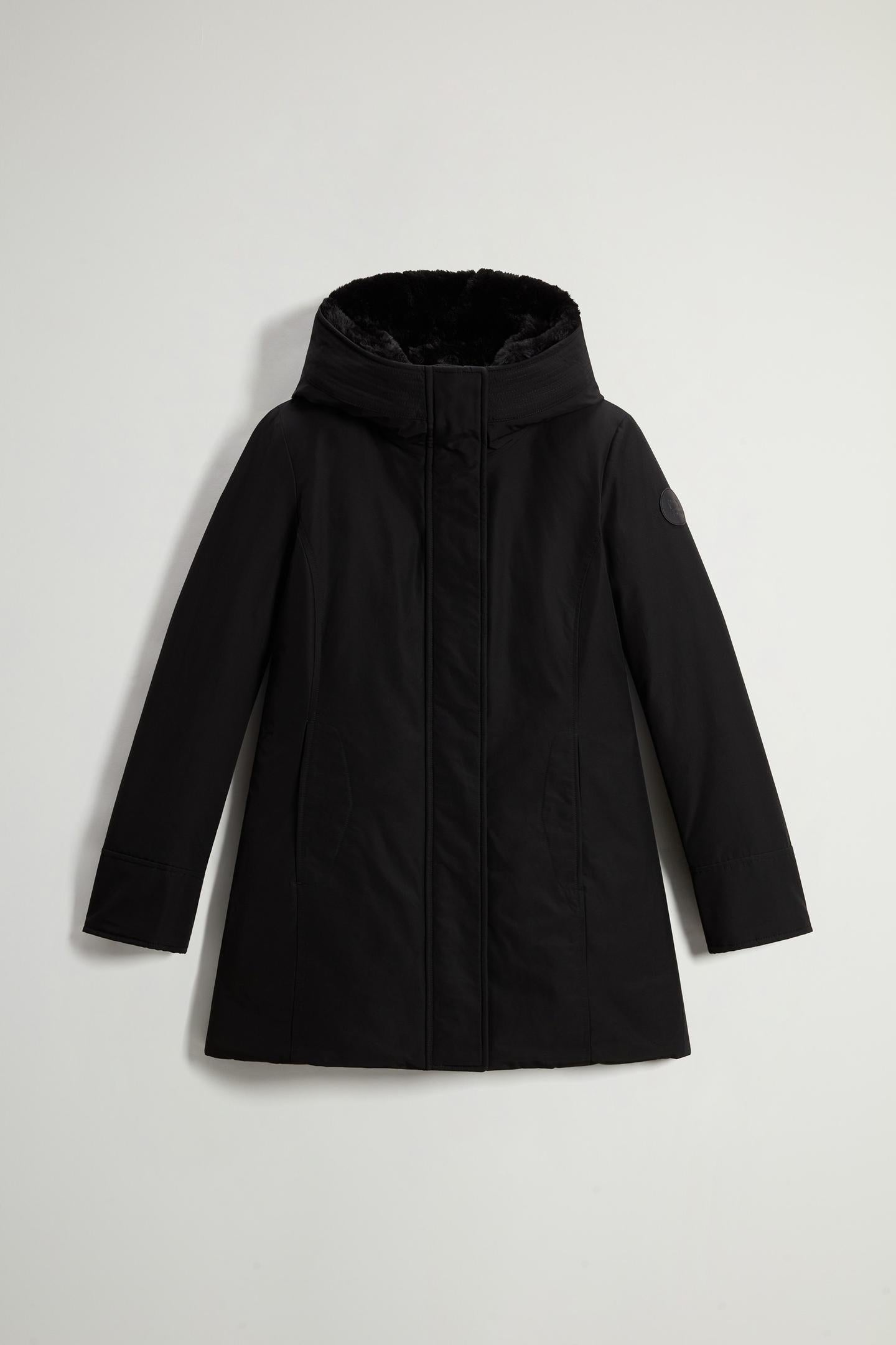 parka boudler in ramar cloth CFWWOU0724FRUT0001 BLK WOOLRICH 