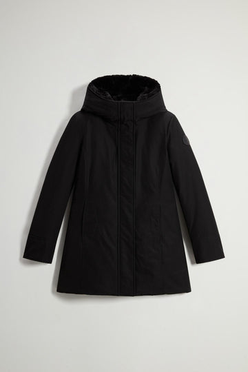 parka boudler in ramar cloth CFWWOU0724FRUT0001 BLK WOOLRICH 
